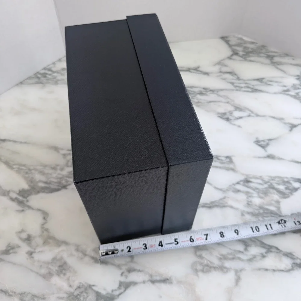 Prada Black Saffiano Textured Shoe Storage Box Empty Replacement 11.75